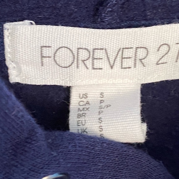 Forever 21 Navy Hoodie size Small - Picture 3 of 3